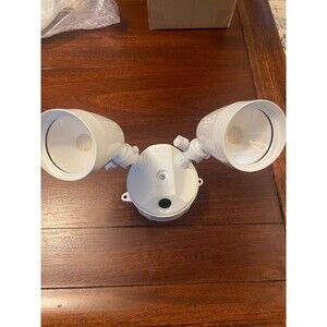 White 2-Head Switch-Controlled Flood Light with Adjustable 2000-250-Watt EQ LED